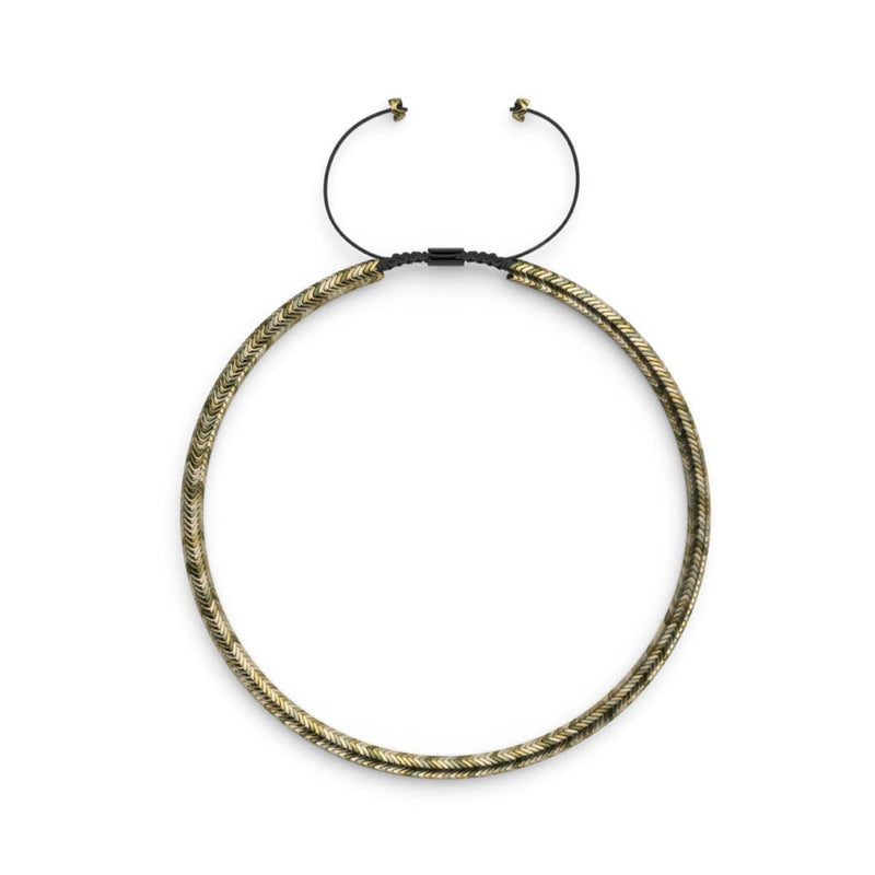 Serpentine | Bronze Hematite x Gunmetal | Double Wave Necklace