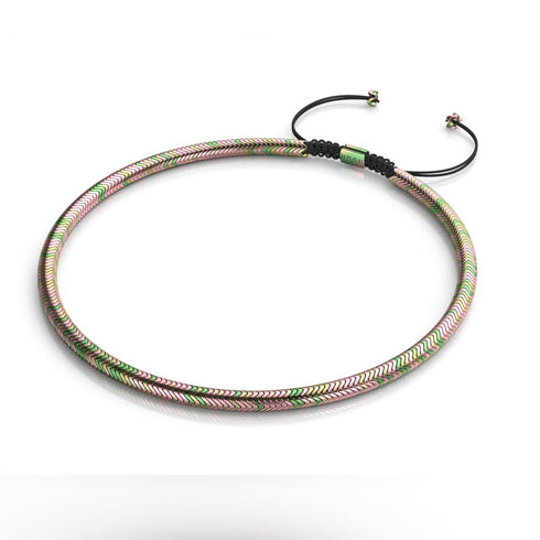 Serpentine | Unicorn Gold Hematite x Unicorn Silver | Double Wave Necklace