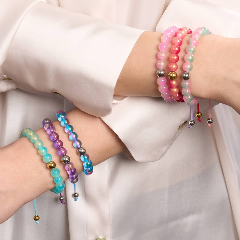 Lavender Fizz | Shimmer Glass | Macrame Bracelet
