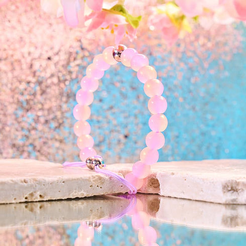 Lavender Fizz | Shimmer Glass | Macrame Bracelet