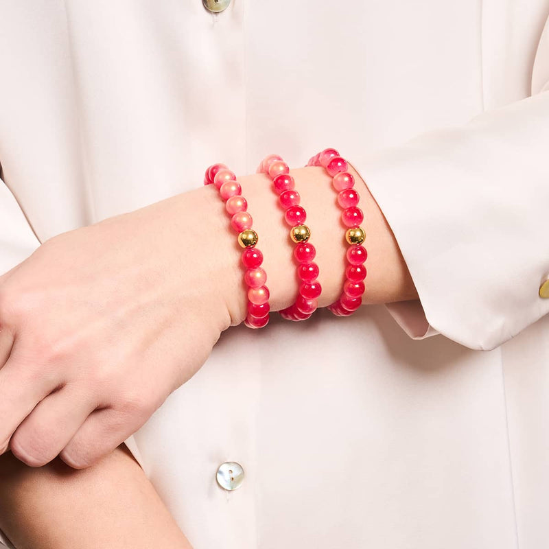 Maraschino Cherry | Shimmer Glass Bracelet