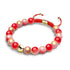 Maraschino Cherry | Shimmer Glass | Macrame Bracelet