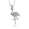 Aruba | .925 Sterling Silver | Crystal Flamingo Infinity Clasp Necklace