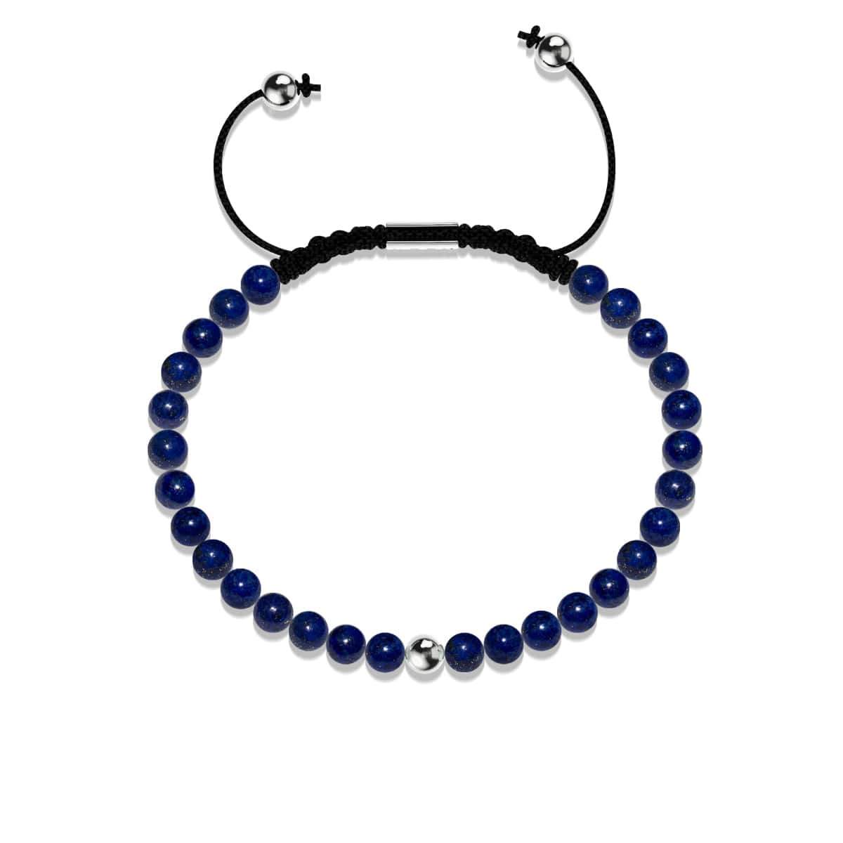 Lapis | .925 Sterling Silver | Focus Gemstone Macrame Bracelet
