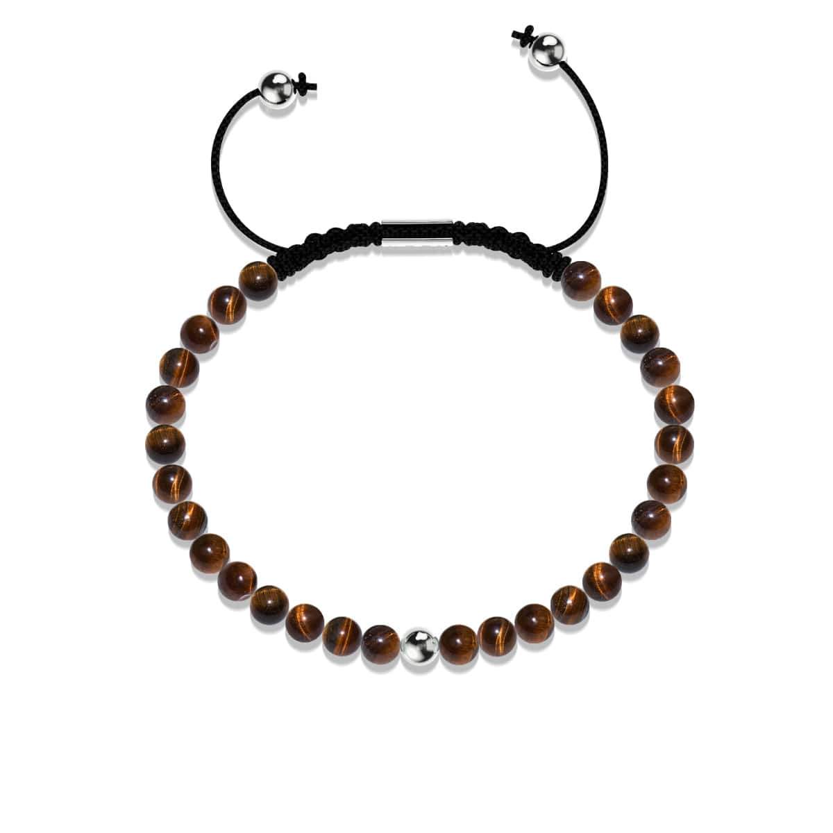Tigers Eye | .925 Sterling Silver | Focus Gemstone Macrame Bracelet