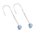 Aquamarine | .925 Sterling Silver | Gemstone Chain Drop Threader Earrings