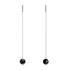 Black Line Agate | .925 Sterling Silver | Gemstone Chain Drop Threader Earrings