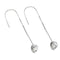 Howlite | .925 Sterling Silver | Gemstone Chain Drop Threader Earrings