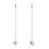 Howlite | .925 Sterling Silver | Gemstone Chain Drop Threader Earrings