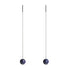 Lapis | .925 Sterling Silver | Chain Drop Threader Gemstone Earrings