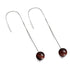 Red Tigers Eye | .925 Sterling Silver | Gemstone Chain Drop Threader Earrings