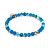 Blue Line Agate | .925 Sterling Gold Vermeil | Healing Gemstone Bead Bracelet