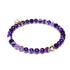Purple Line Agate | .925 Sterling Gold Vermeil | Healing Gemstone Bead Bracelet