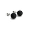 Matte Black Agate | .925 Sterling Silver | Gemstone Stud Earrings