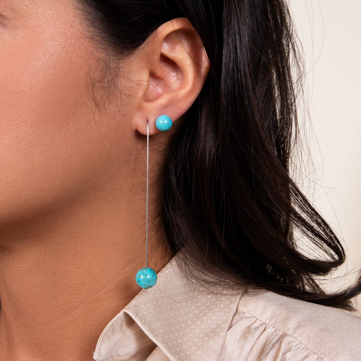 Turquoise | .925 Sterling Silver | Gemstone Stud Earrings