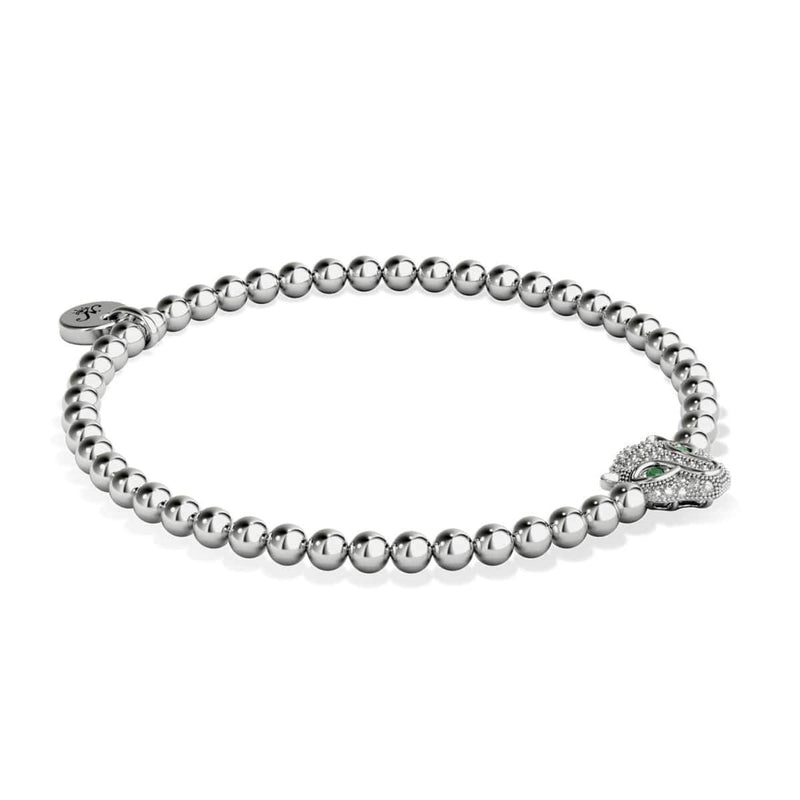 Fierce | .925 Sterling Silver | CZ Diamond Cat Bracelet