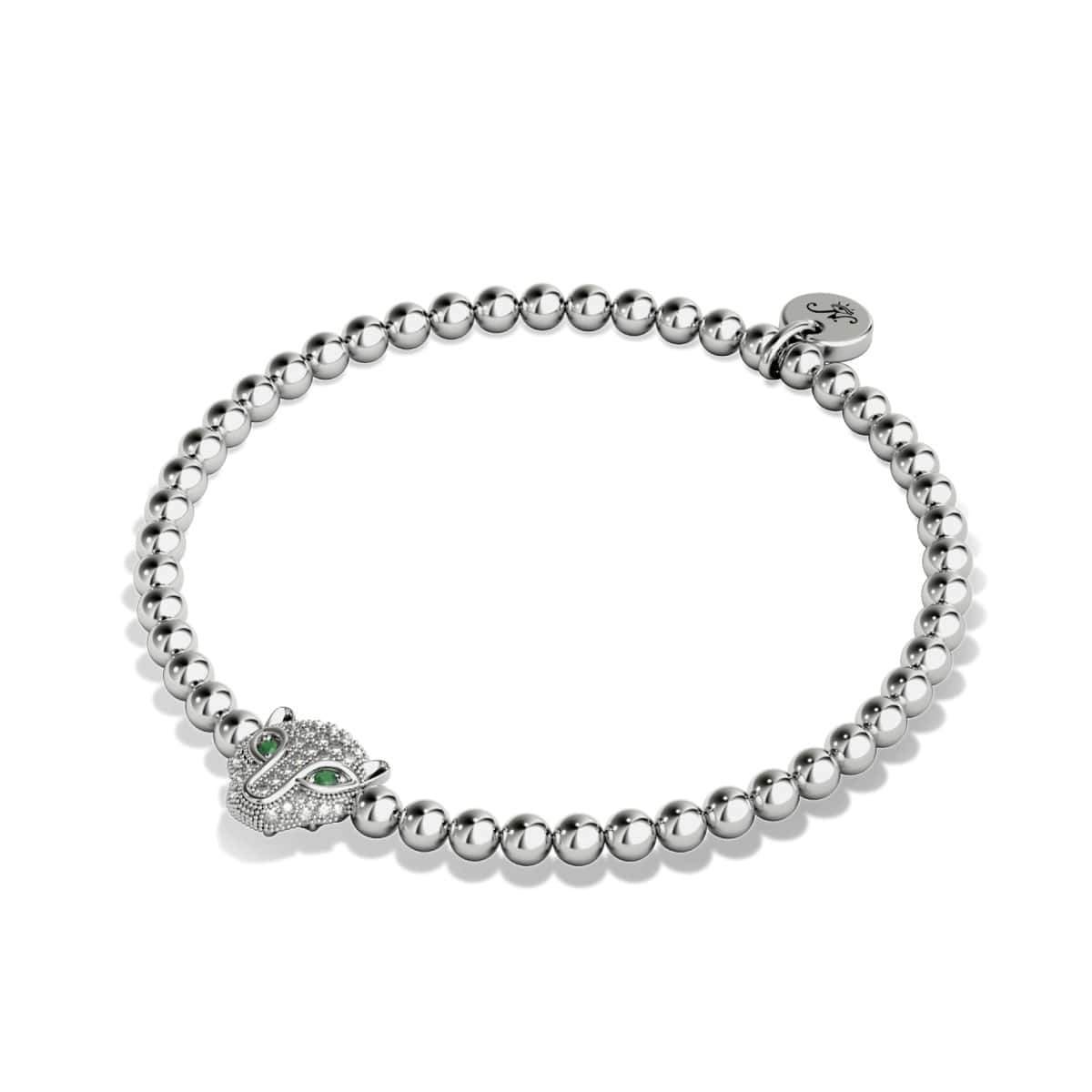 Fierce | .925 Sterling Silver | CZ Diamond Cat Bracelet