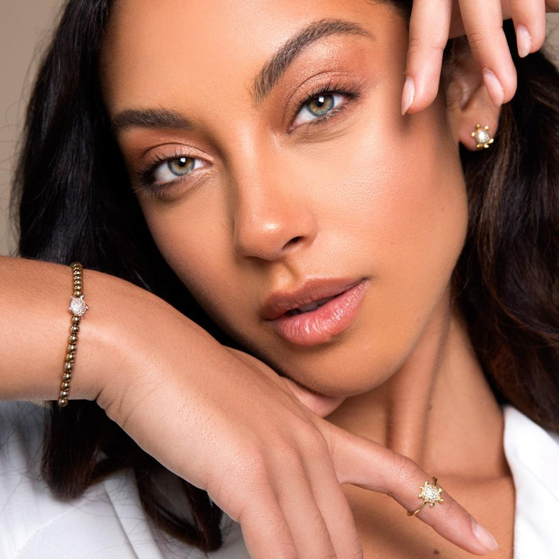 Tortuga | .925 Sterling Gold Vermeil | CZ Diamond Sea Turtle Bracelet