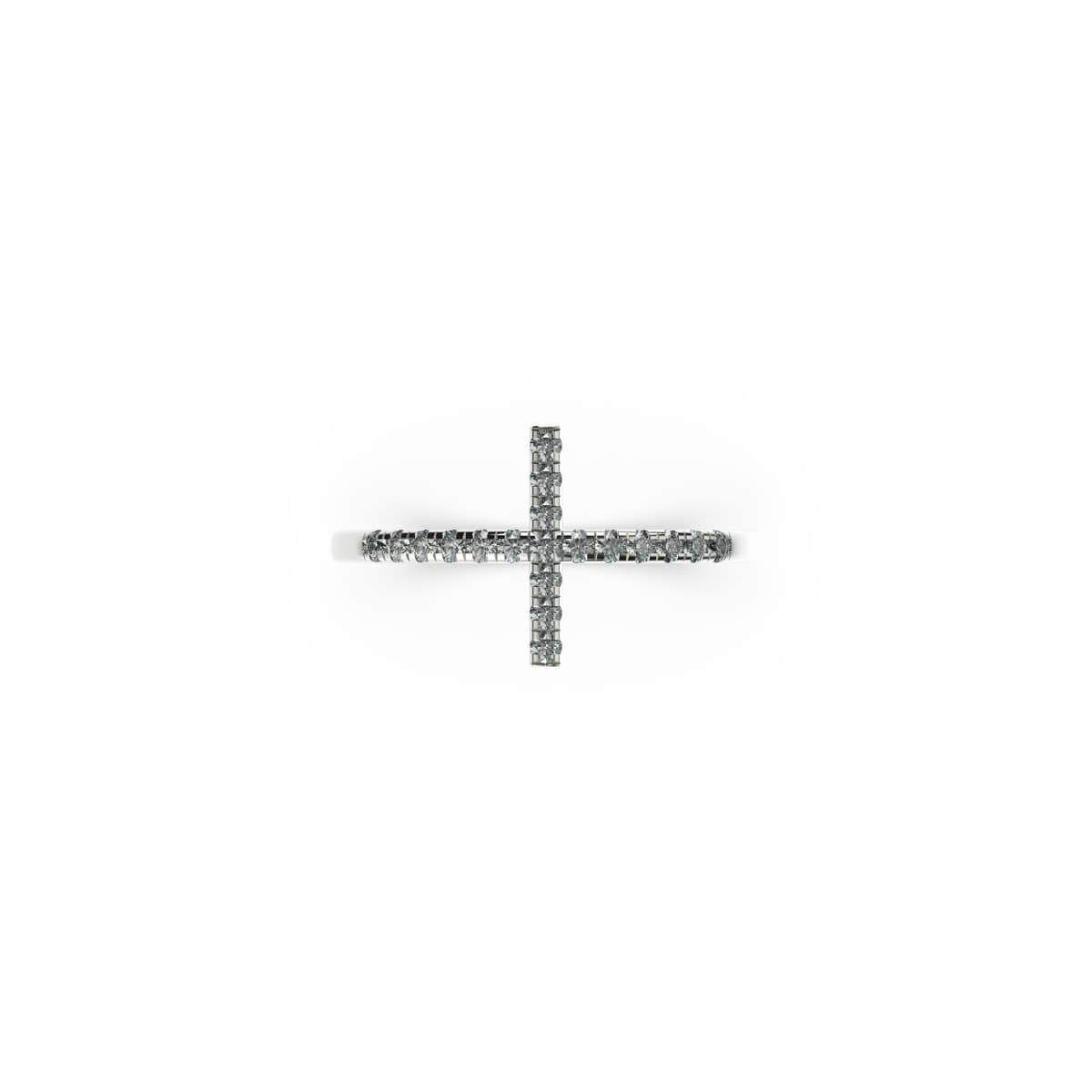 Blessed | .925 Sterling Silver | CZ Diamond Cross Ring