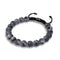 Blueberry Spectrolite x Gunmetal | Macrame Bead Bracelet