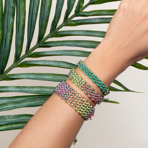 Macaw Links | Deluxe Kismet Bracelet | Spectrum x Silver