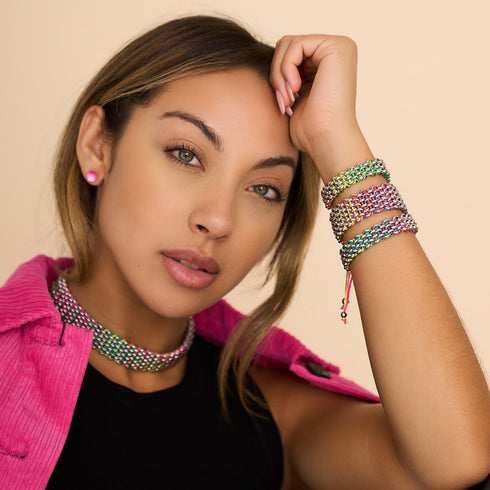 Macaw Links | Deluxe Kismet Bracelet | Spectrum x Silver