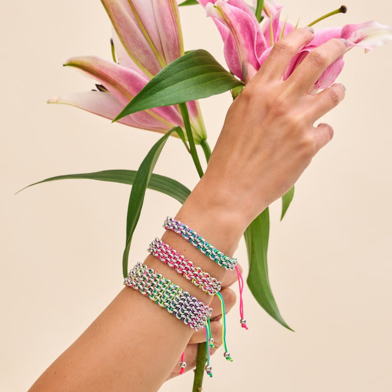 Macaw Links | Deluxe Kismet Bracelet | Spectrum x Silver