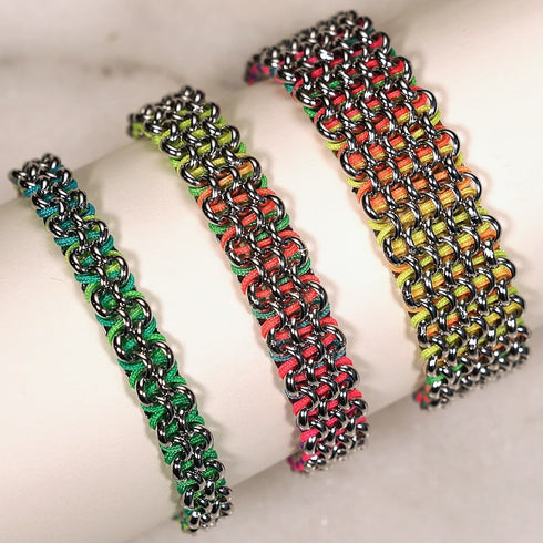 Macaw Links | Deluxe Kismet Bracelet | Spectrum x Silver