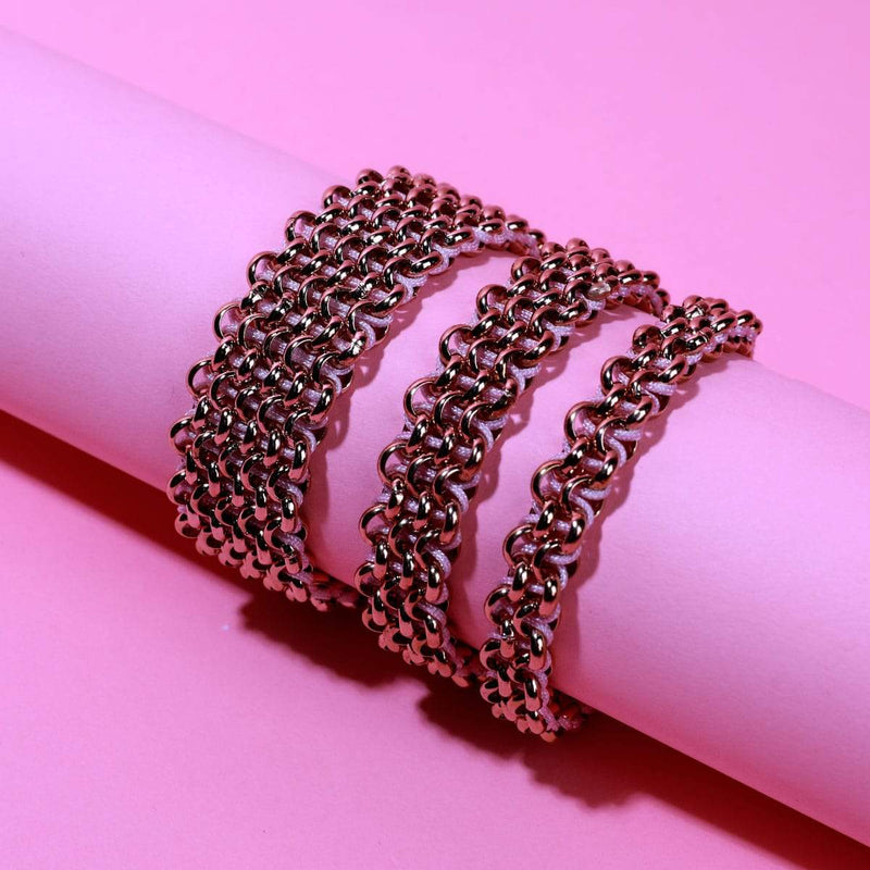 Monarch Butterfly Links | Deluxe Kismet Bracelet | Pink x Rose Gold