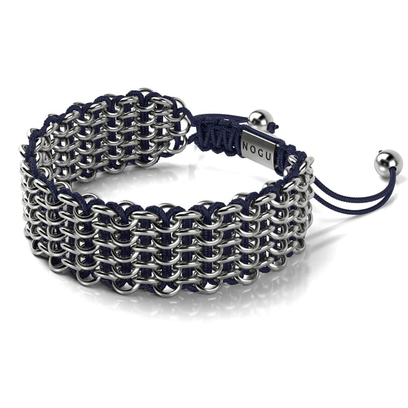 Sumatran Elephant Links | Deluxe Kismet Bracelet | Blue x Silver