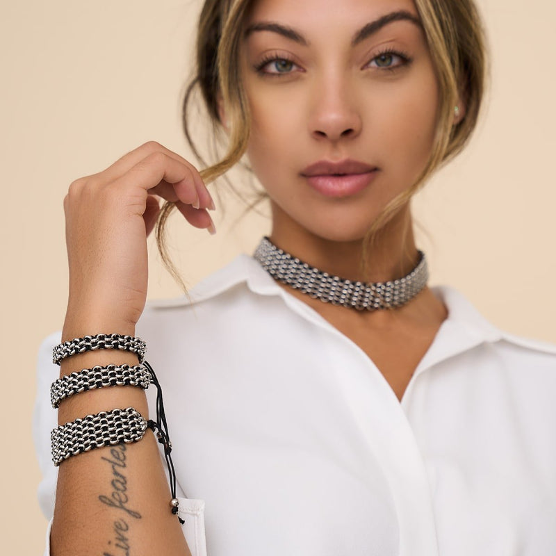 Panda Links | Original Kismet Bracelet | Black x Silver