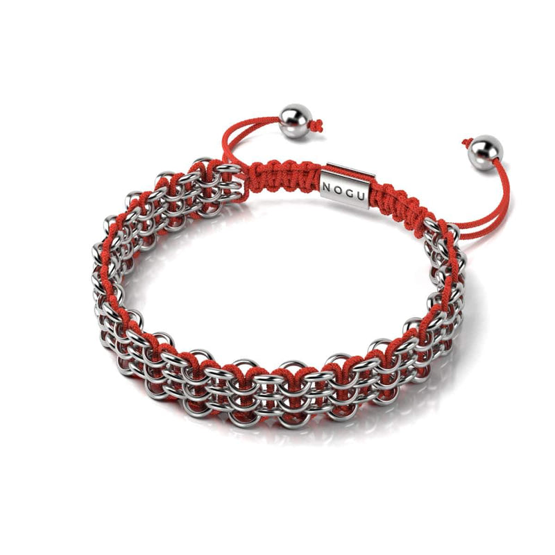 Red Panda Links | Original Kismet Bracelet | Red x Silver