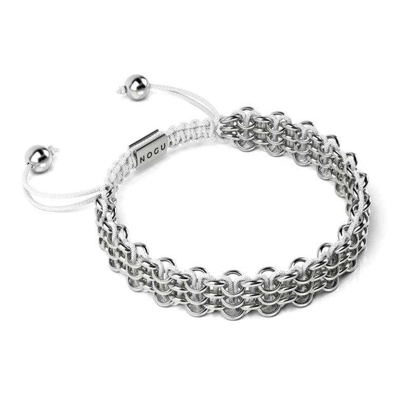 White Rhino Links | Original Kismet Bracelet | White x Silver