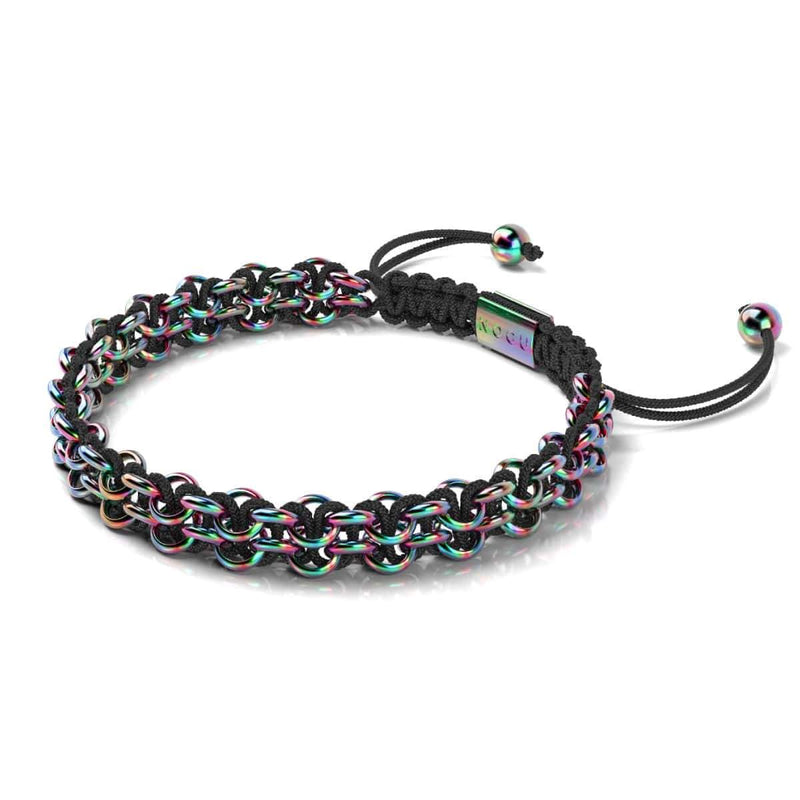 Chameleon Links | Mini Kismet Bracelet | Black x Unicorn Silver