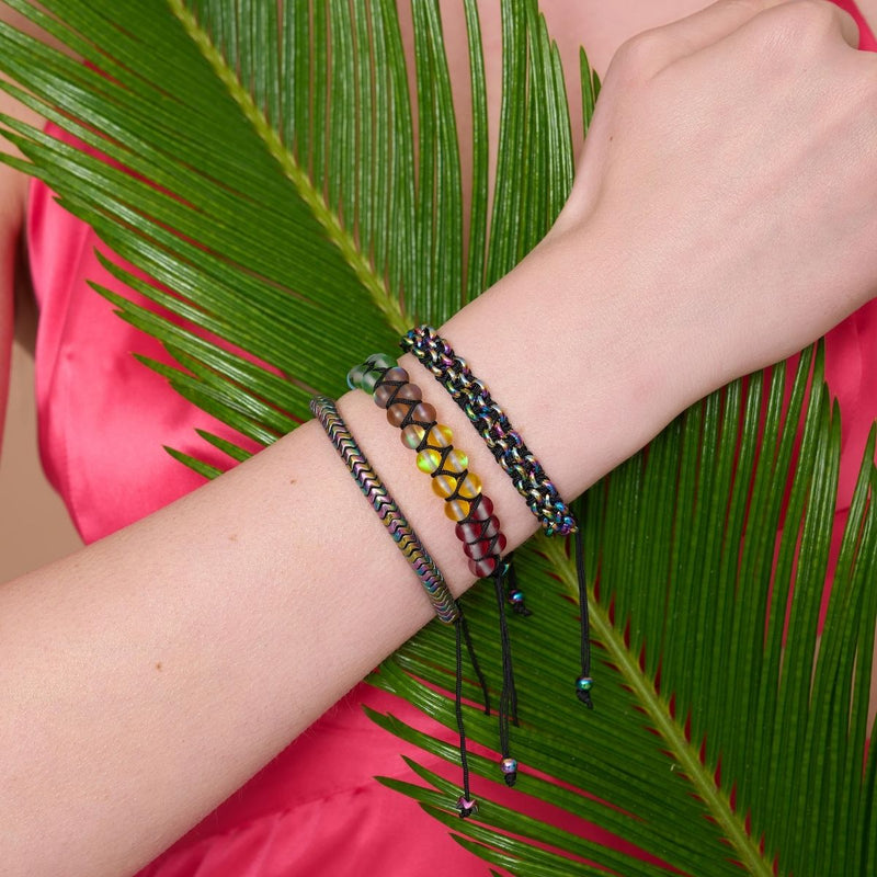 Chameleon Links | Mini Kismet Bracelet | Black x Unicorn Silver