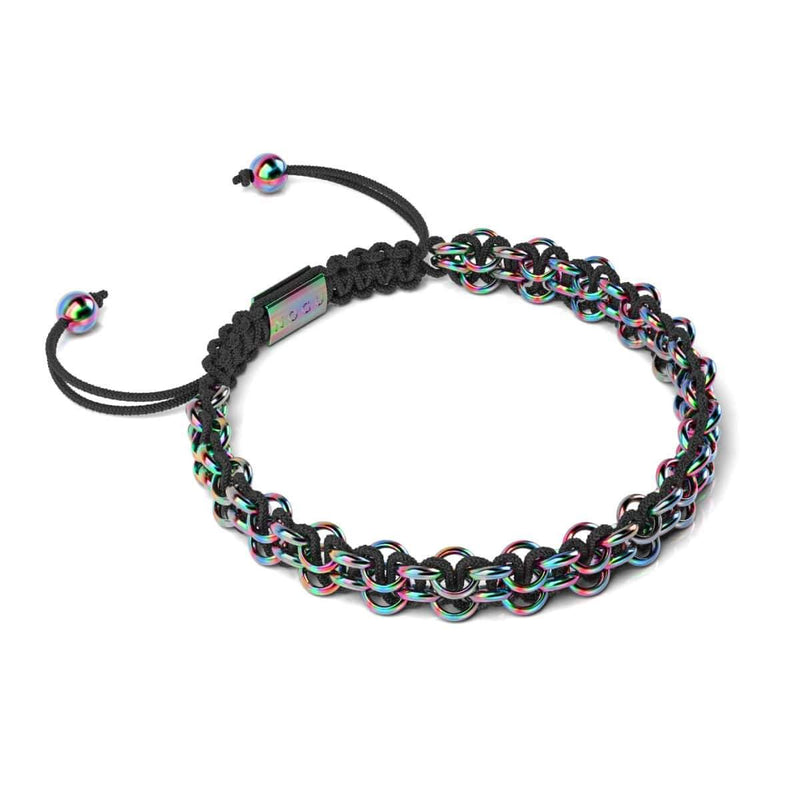 Chameleon Links | Mini Kismet Bracelet | Black x Unicorn Silver