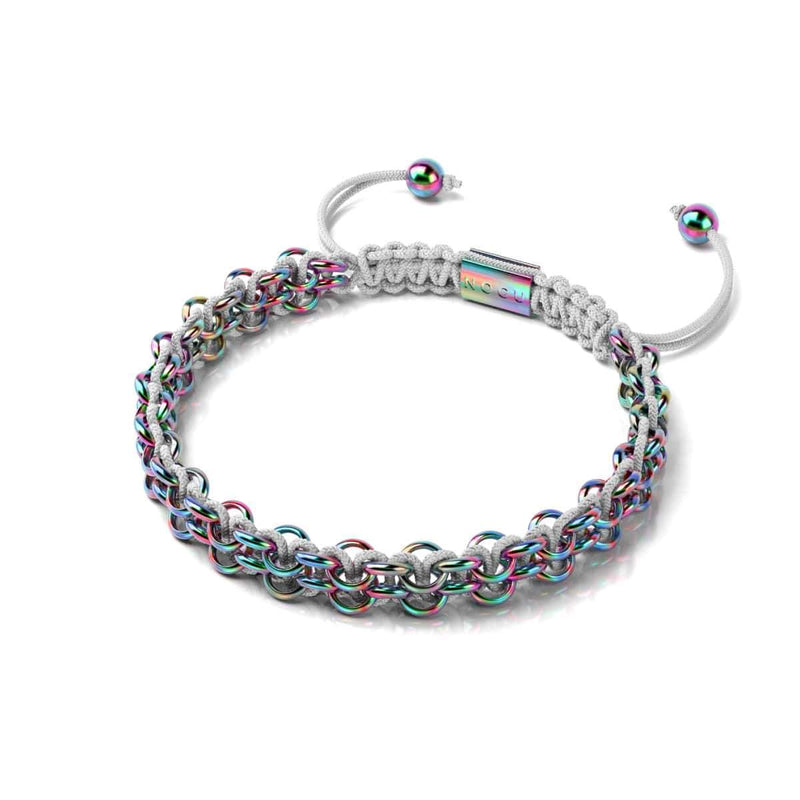 Chameleon Links | Mini Kismet Bracelet | White x Unicorn Silver