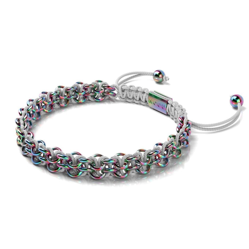 Chameleon Links | Mini Kismet Bracelet | White x Unicorn Silver