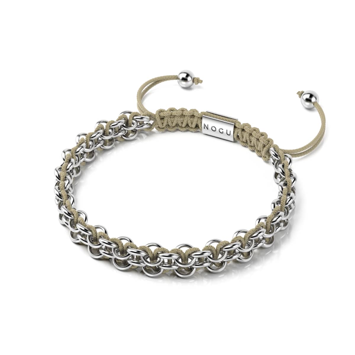 Grizzly Bear Links | Mini Kismet Bracelet | Brown x Silver
