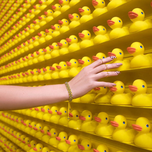 Kangaroo Links | Mini Kismet Bracelet | Yellow x Silver