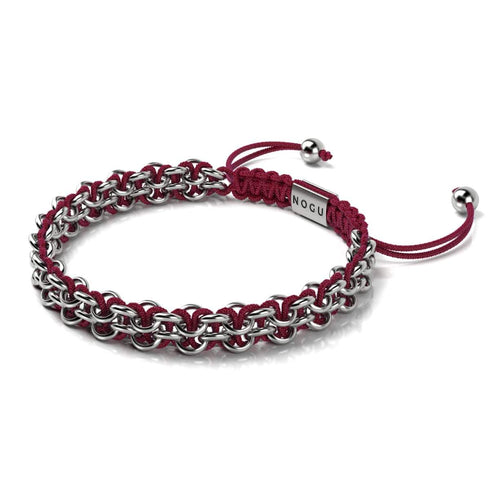 Red Fox Links | Mini Kismet Bracelet | Burgundy x Silver