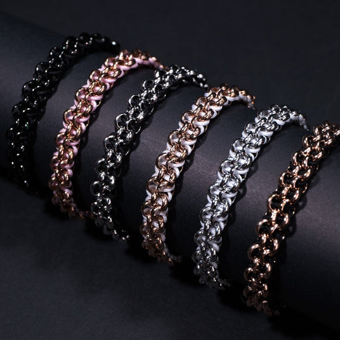 Tiger Links | Mini Kismet Bracelet | Black x Rose Gold