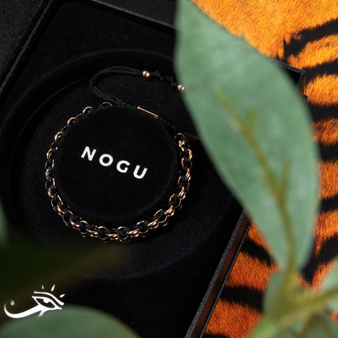 Tiger Links | Mini Kismet Bracelet | Black x Rose Gold
