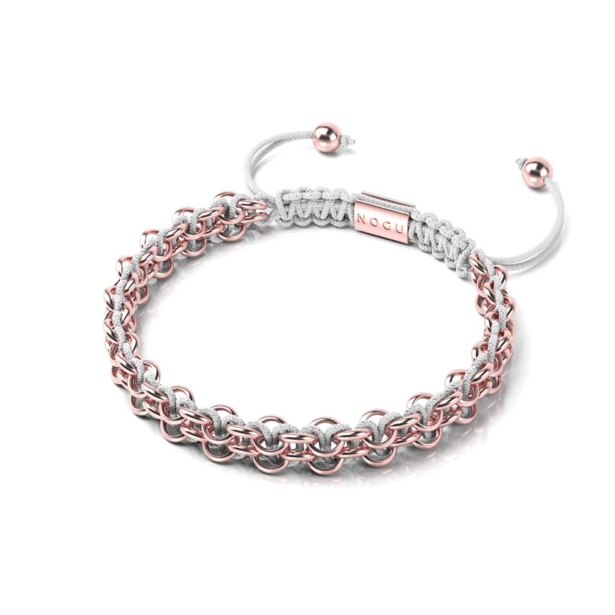 Tree Sloth Links | Mini Kismet Bracelet | White x Rose Gold