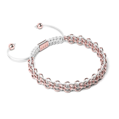 Tree Sloth Links | Mini Kismet Bracelet | White x Rose Gold