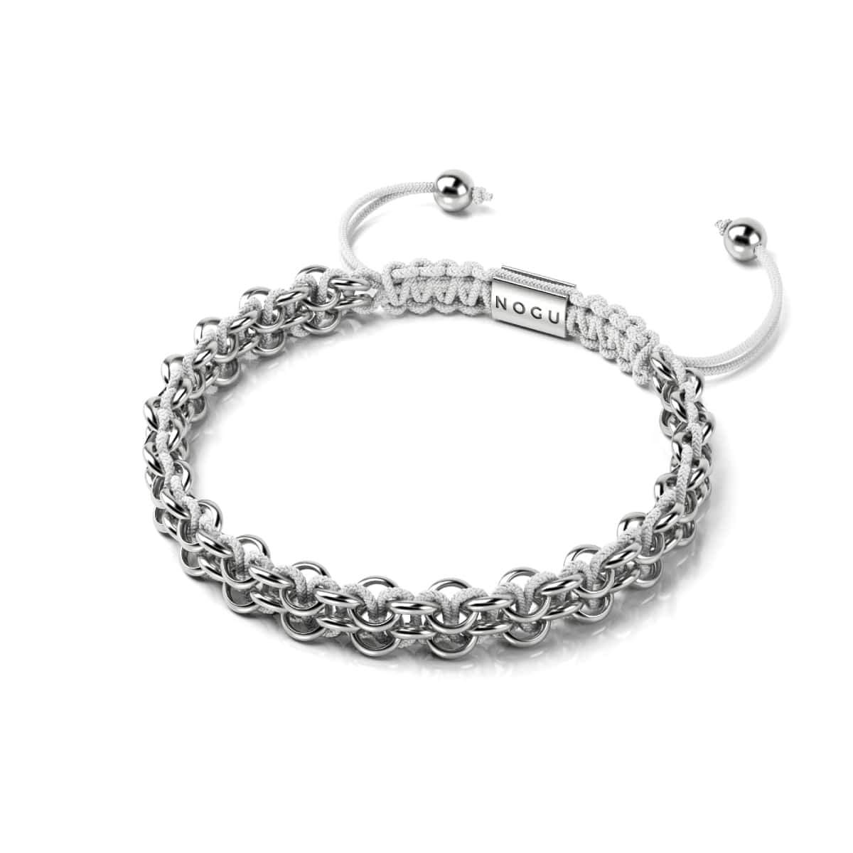 White Rhino Links | Mini Kismet Bracelet | White x Silver
