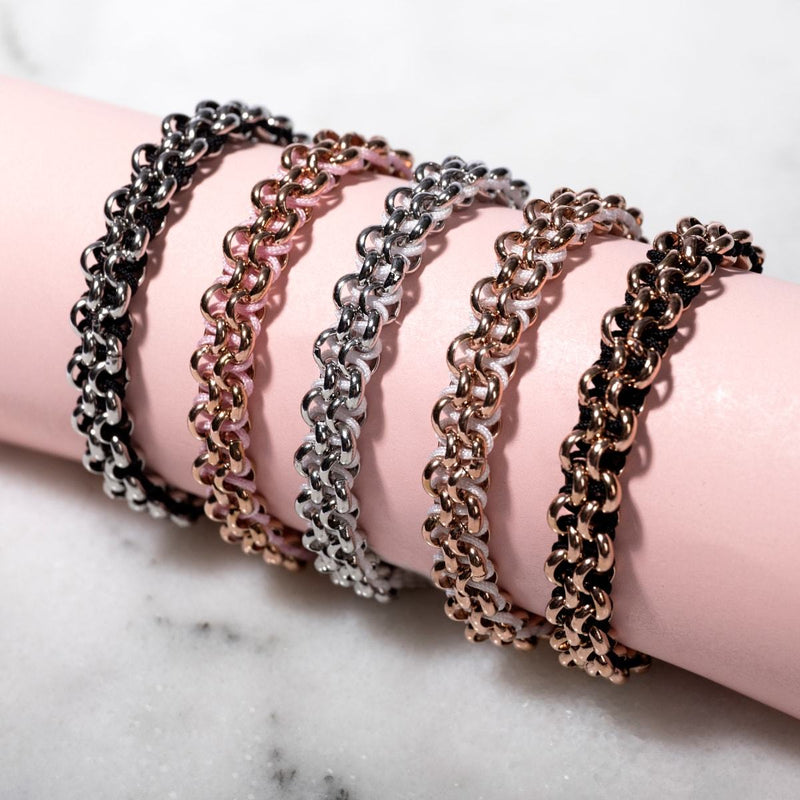 White Rhino Links | Mini Kismet Bracelet | White x Silver