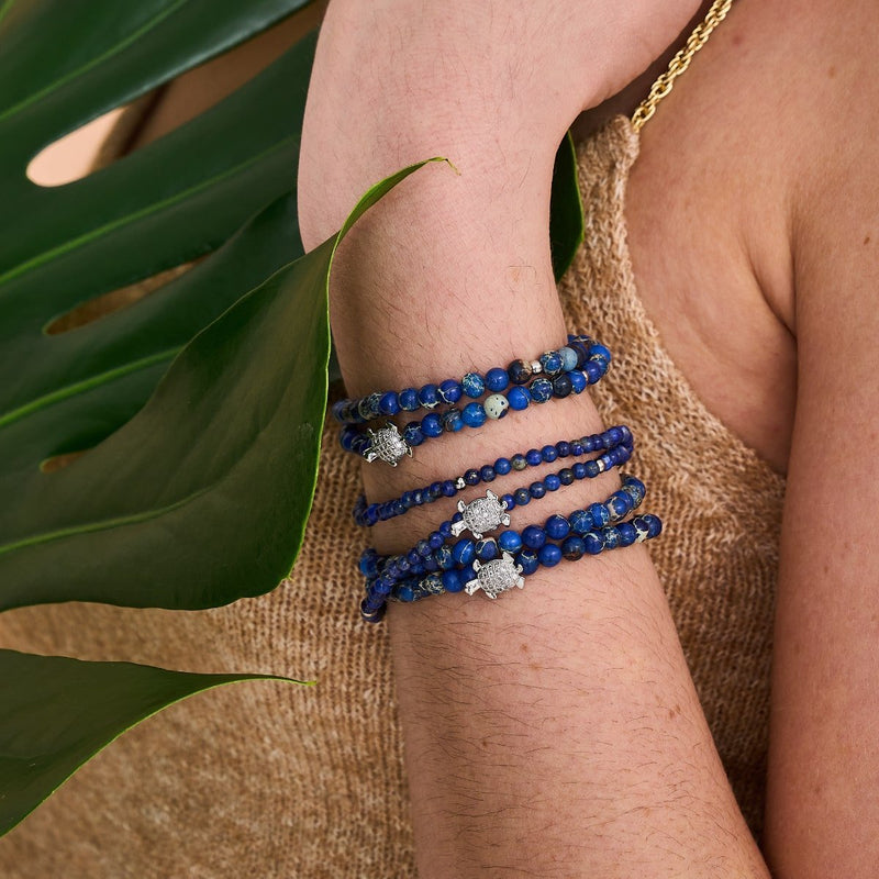 Sea Stone | Silver | Tortuga Gemstone Wrap