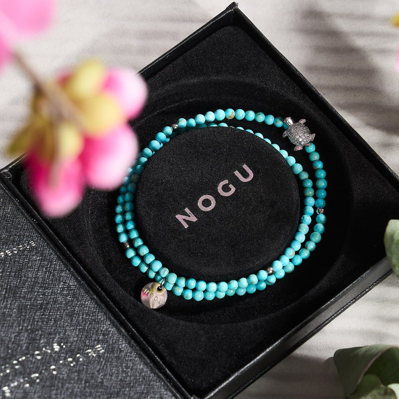 Turquoise | Silver | Tortuga Gemstone Wrap