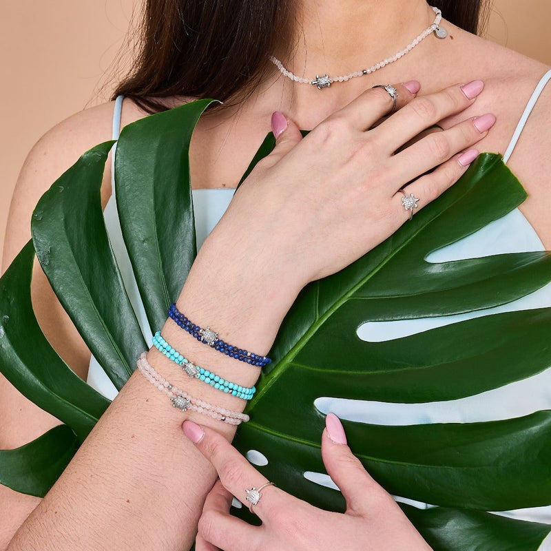 Turquoise | Silver | Tortuga Gemstone Wrap